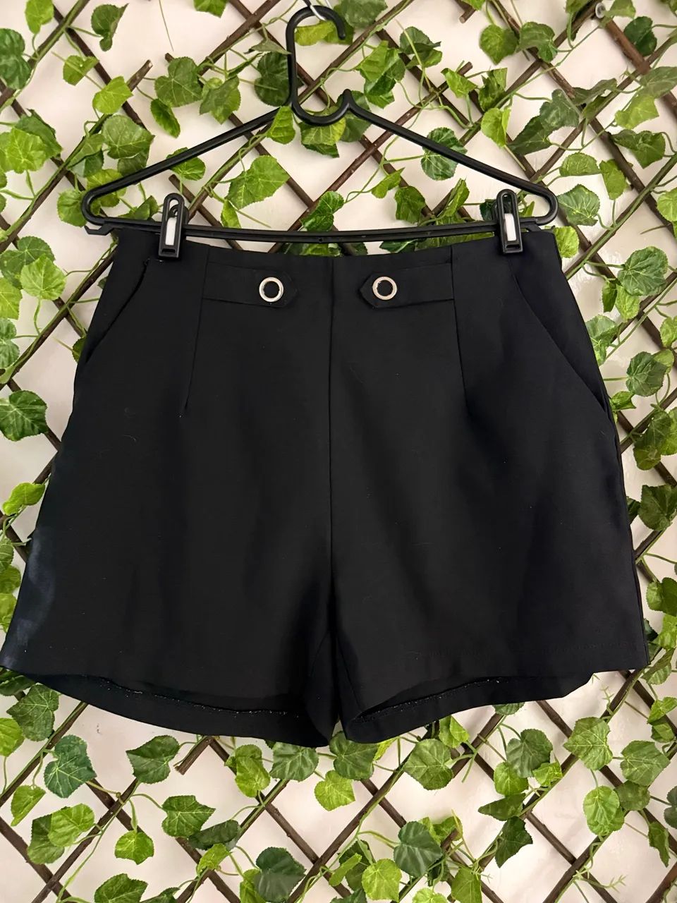 short alfaiataria preto - Foto 3
