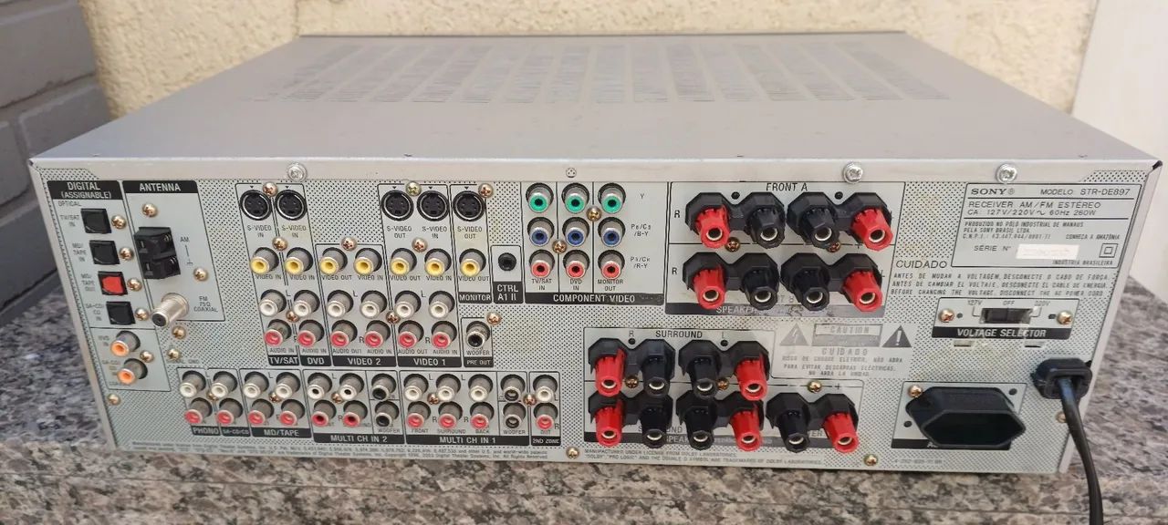 Receiver Sony STR-DE897 sem controle remoto - Aparelhos de Som