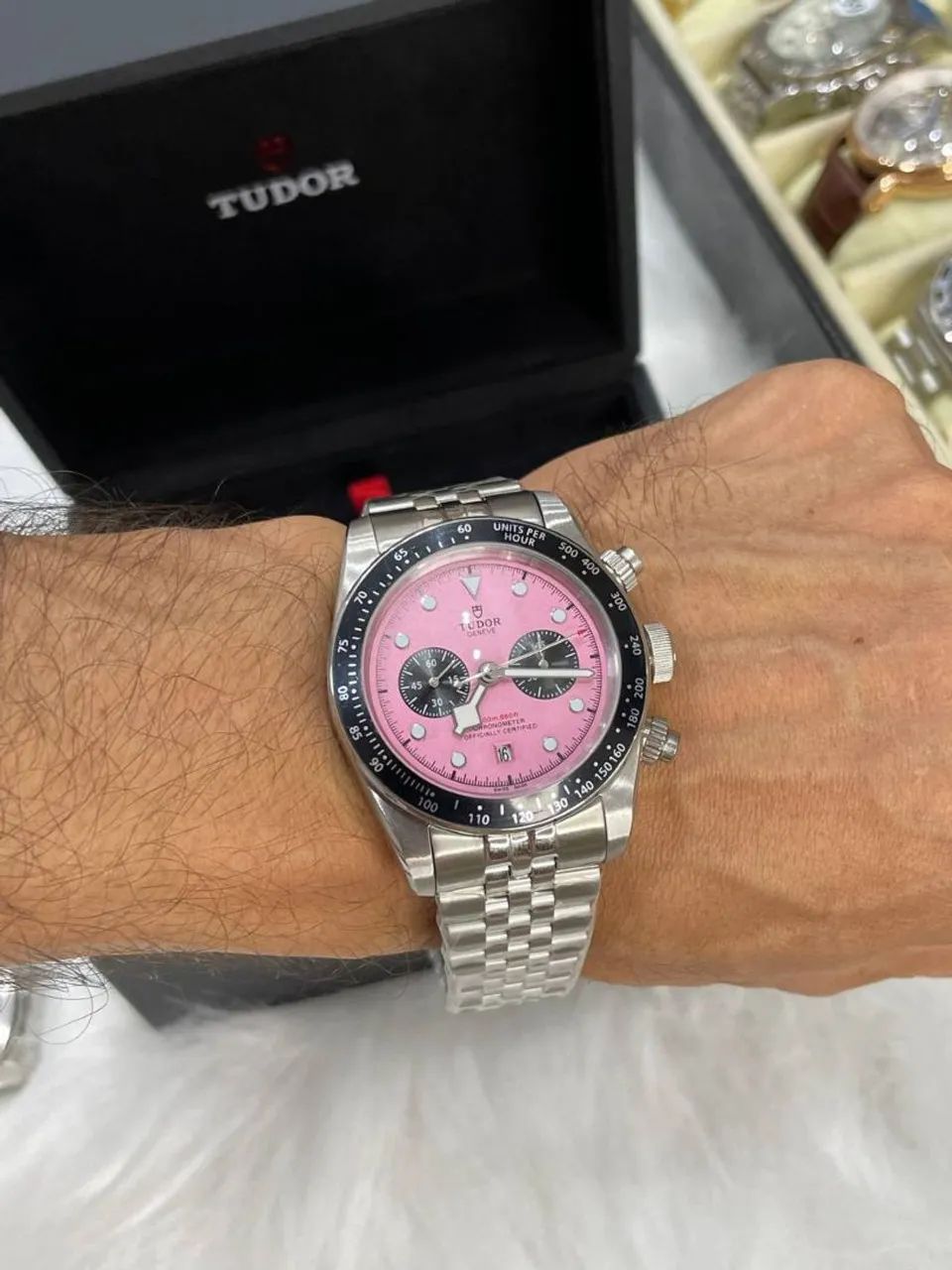 Relógio Automático Pantera Cor de Rosa 