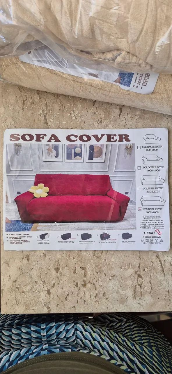 Capa para sofa 4 lugares NOVA - Foto 2