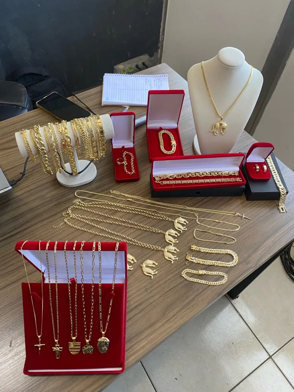 Correntes moeda banhada a ouro 18k - Foto 3