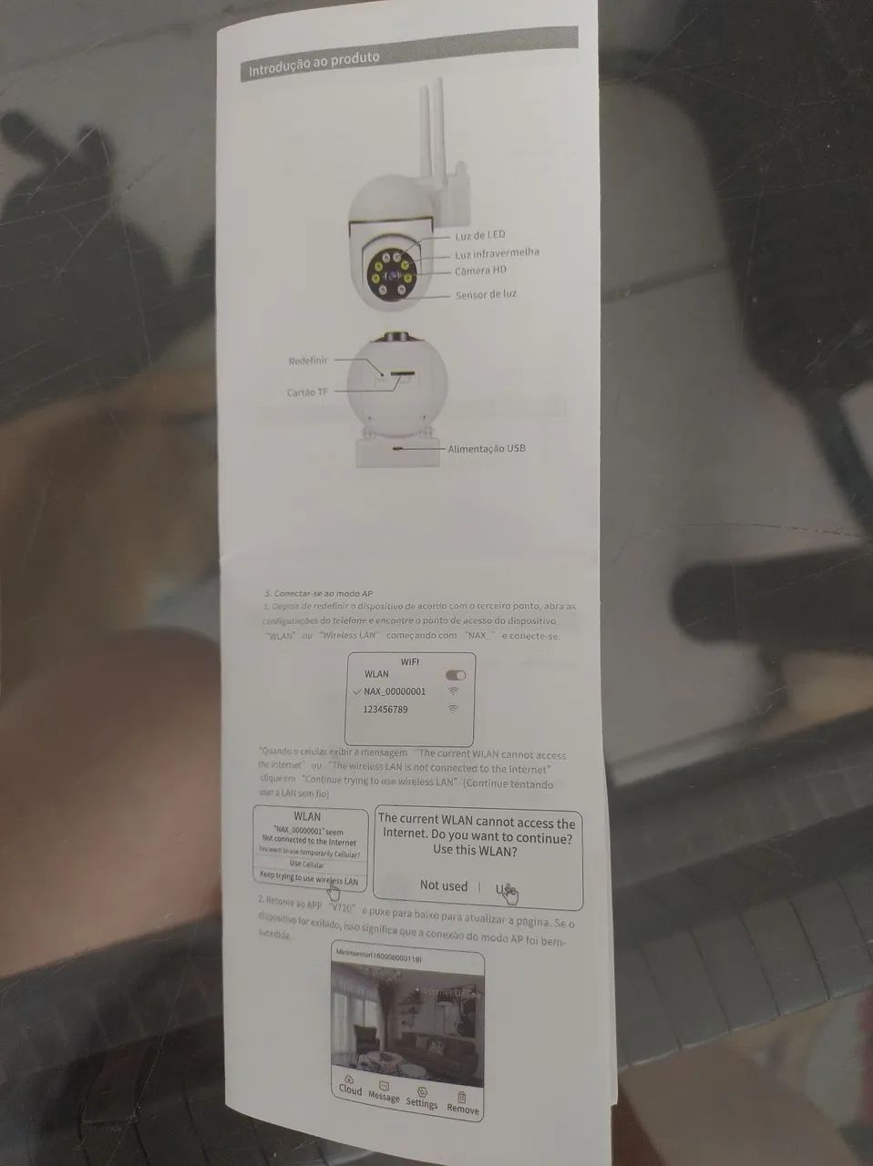 Câmera giratória wi-fi e prova d' água nova na caixa - Foto 4