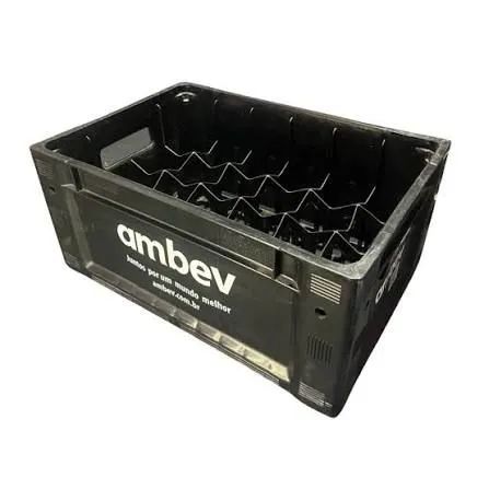Engradado plástico AmBev 24 garrafa 300 ml completo com as garrafas 