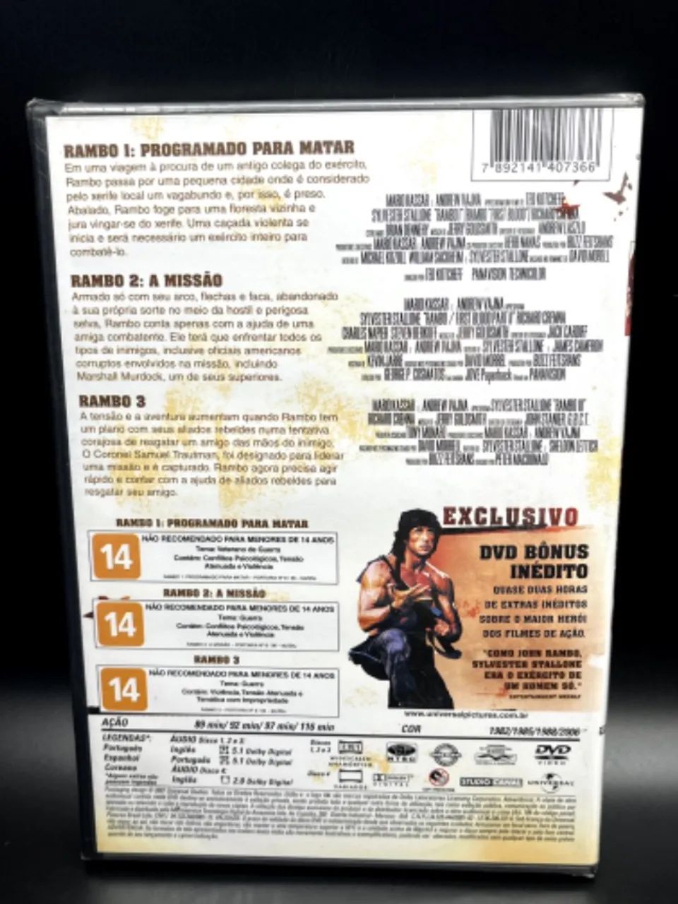 DVD FILME RAMBO  - A SAGA COMPLETA - BOX COM 4 DVDS - Foto 2