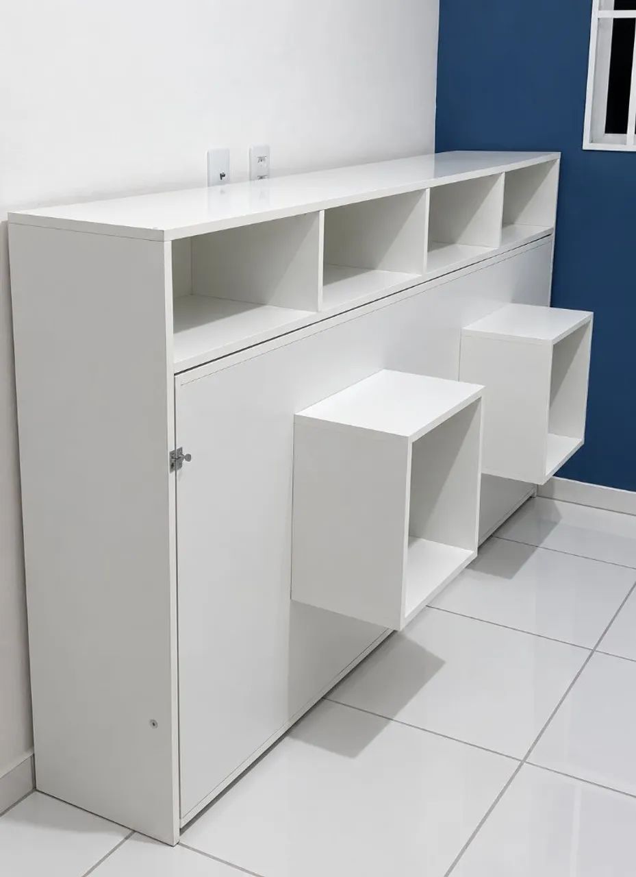 Cama solteiro que vira estante  - Foto 3