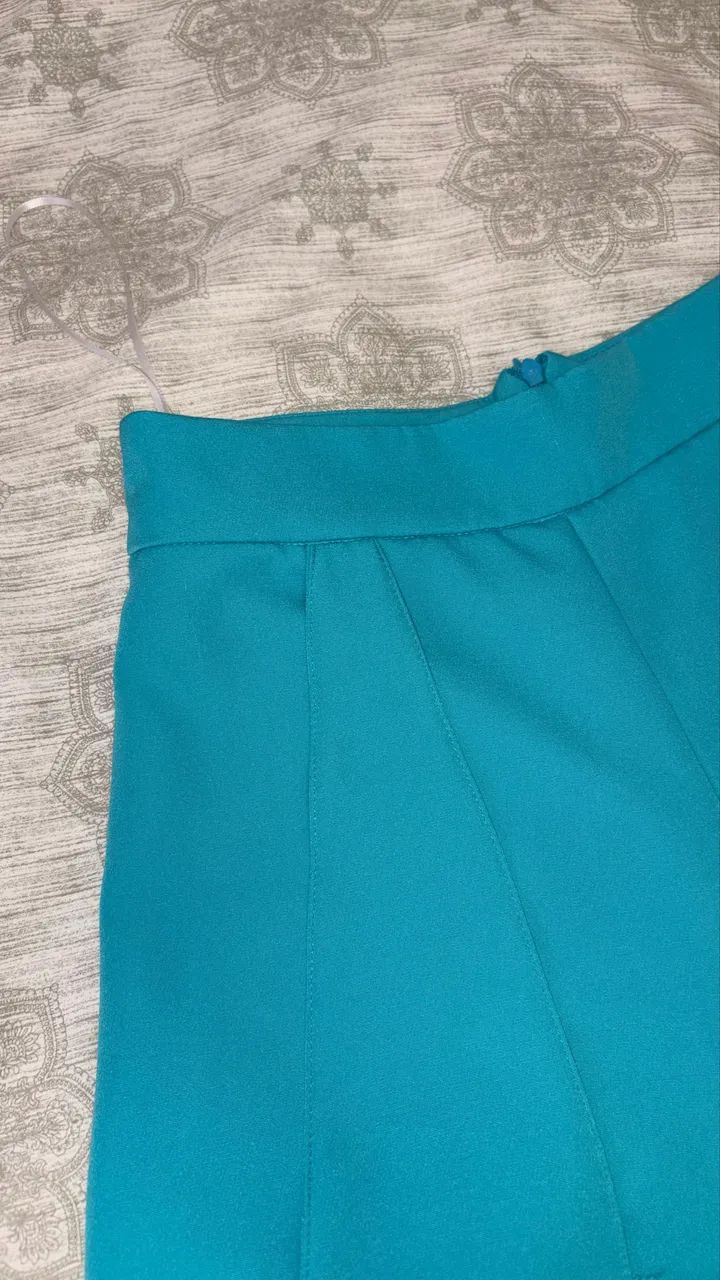 Calça moderna verde água | com recortes  - Foto 4