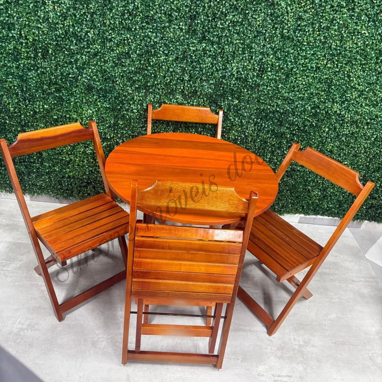 Conjunto mesa e cadeiras madeira maciça - Foto 3