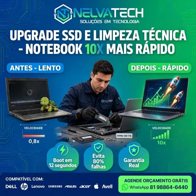 Laboratório de Reparo de Placa Mãe e Upgrade SSD - Diagnóstico com Microscópio - Nelvatech - Foto 4