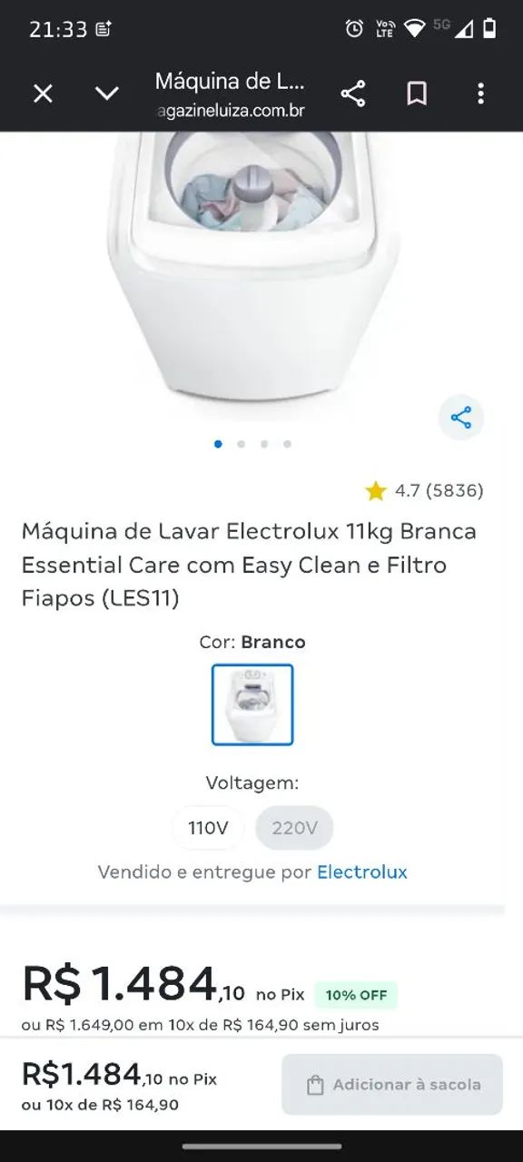 Máquina de Lavar Eletrolux 11k - Foto 5