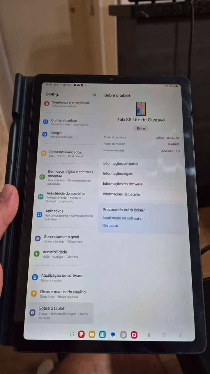Galaxy Tab S6 Lite 64 GB 4GB RAM Cinza - Foto 2