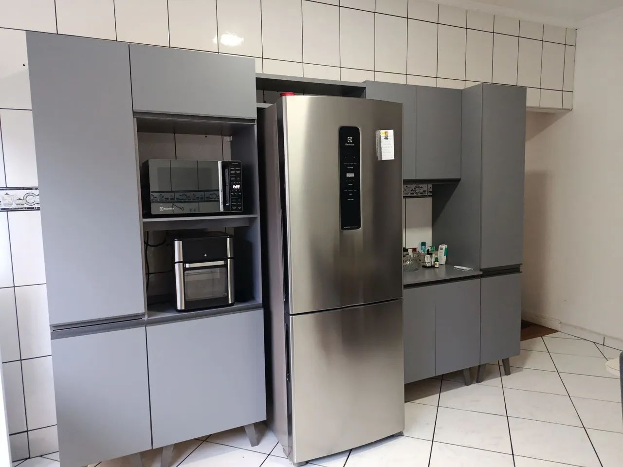 Armário de cozinha completo cinza. - Foto 3