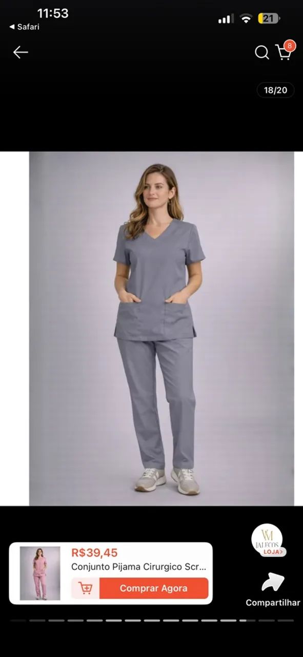 Scrub cinza 