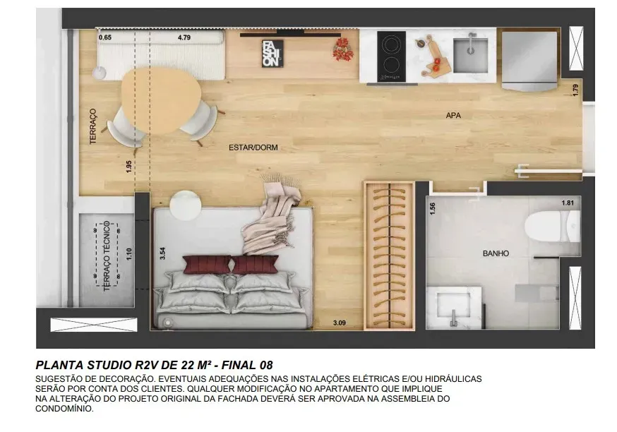 PLANTA 22m²