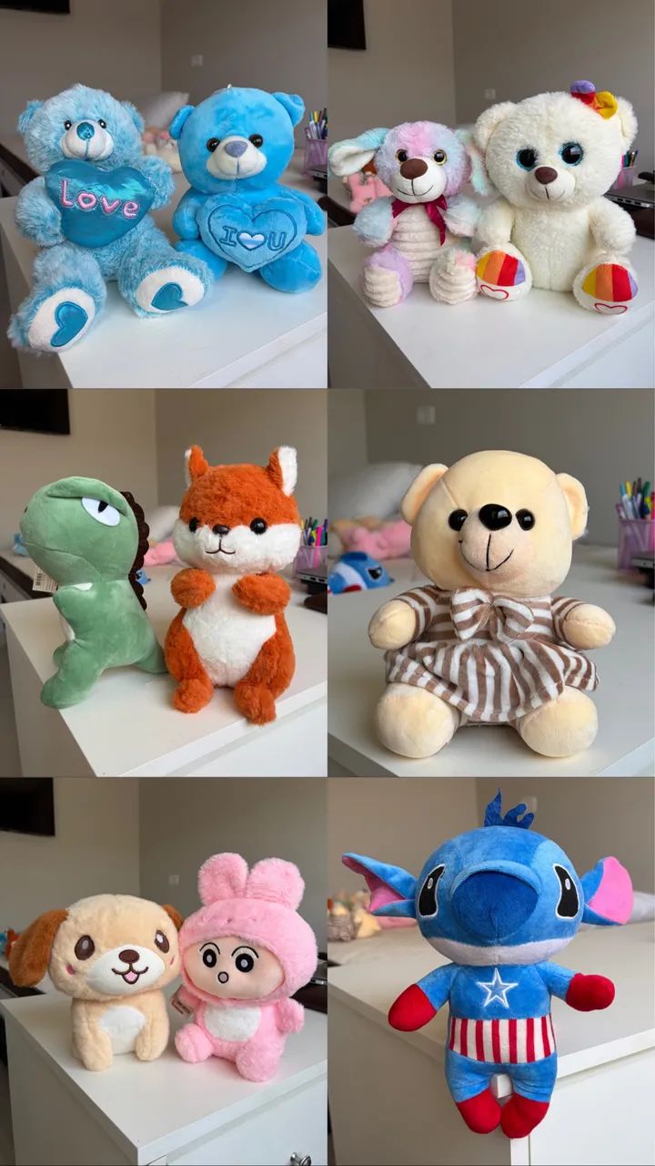 Vendo pelúcias diversas 