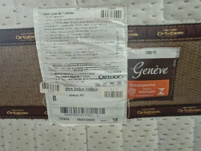 Colchão Ortobom Genève King Size + Base 3 anos ( Retirada - Centro Curitiba ) - Foto 4