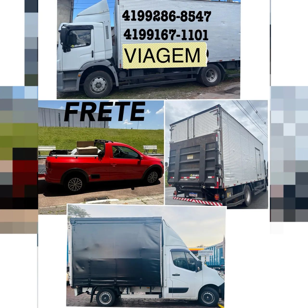 VIAGEM & FRETE( Caminhão plataforma elevada,saveiro e van)