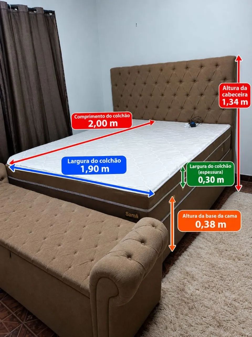 Vendo cama King completa usada excelente  - Foto 4