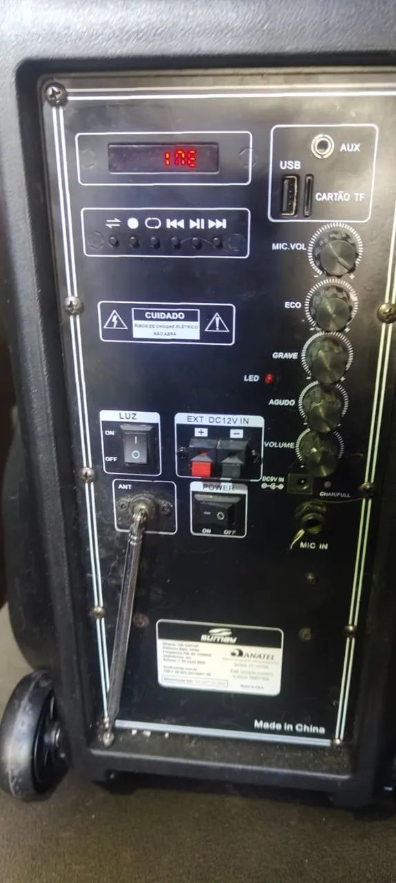 Caixa de Som Sumay 500W Bluetooth + Microfone SM-CAP16P - Foto 2