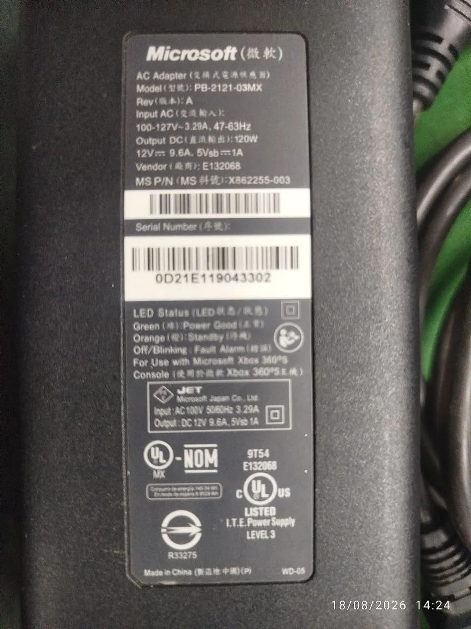 FONTE ORIGINAL XBOX 360 - Foto 2