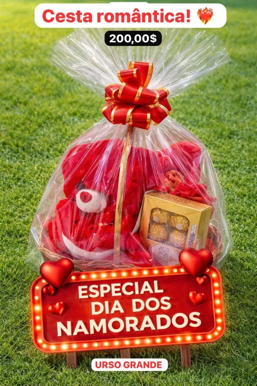 CESTA DE CHOCOLATE COM URSO - Foto 4
