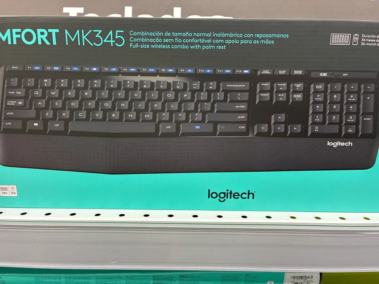 Teclado e mouse sem fio Logitech 