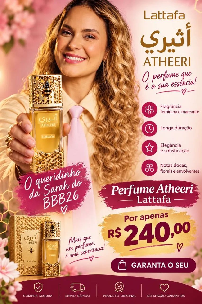 Perfume feminino Lattafa Atheeri!