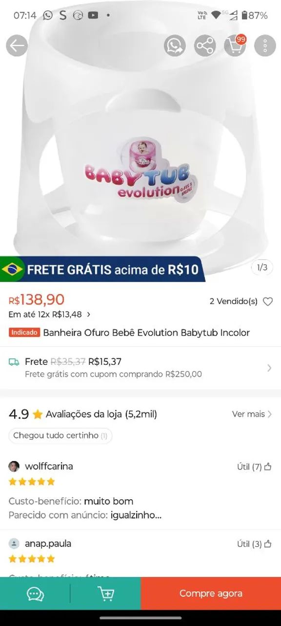 Ofurô para bebês  - Foto 4