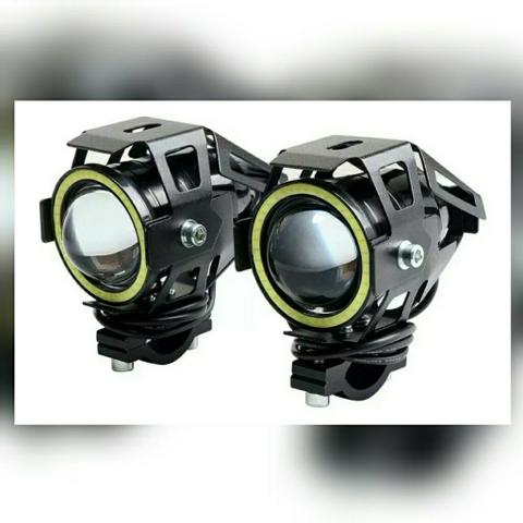 Mini farol auxiliar de milha para moto