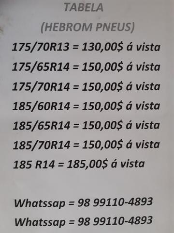 Hebrom = pneu + 1 ano de garantia # olha a tabela - Foto 3