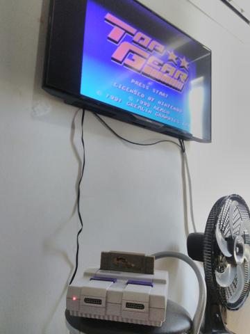 Super Nintendo com fita Top Gear 1