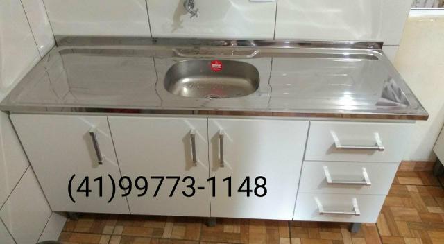 Pia 1.60 C/ Tampo Inox. NOVA. ENTREGA GRATUITA P/ CURITIBA