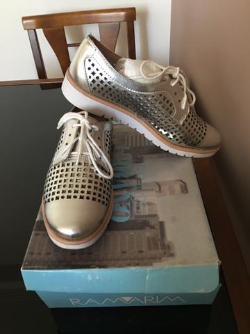 Tênis Oxford Ramarim feminino prata - Foto 2
