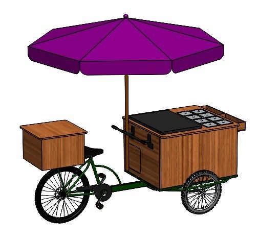 Food Bike Food Cart Loja Móvel Triciclo Especial - Foto 4