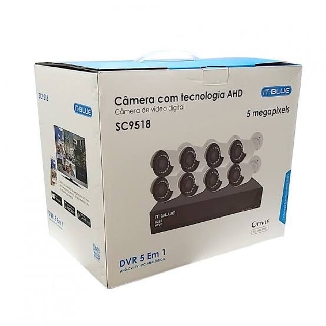 DVR 8 canais KiT It Blue SC -9518
