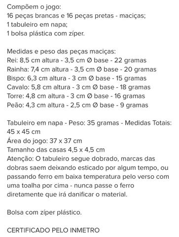 Xadrez peças grandes e maciças - Hobbies e coleções - Centro