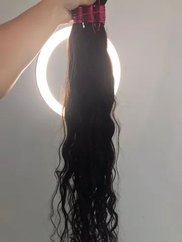 cabelo humano/ liso 45 cm