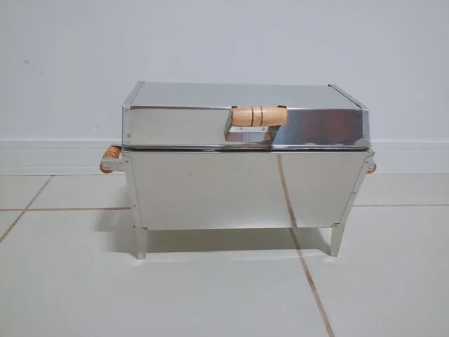 Churrasqueira de inox a Bafo 40cm x 25cm - Foto 2