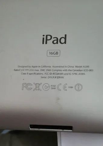Ipad 2 tablet Apple A1395  