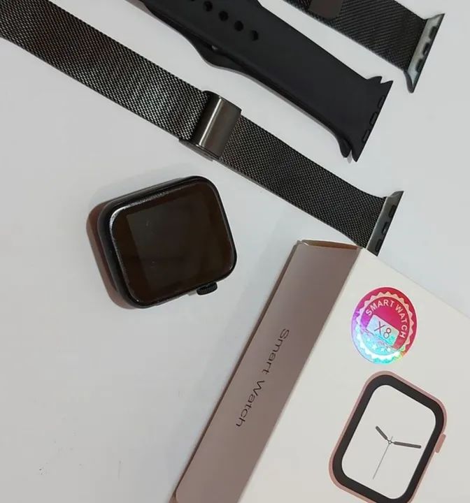 Lote 5 Relógios Smartwatch Inteligente X8 para revenda ou presente  - Foto 2