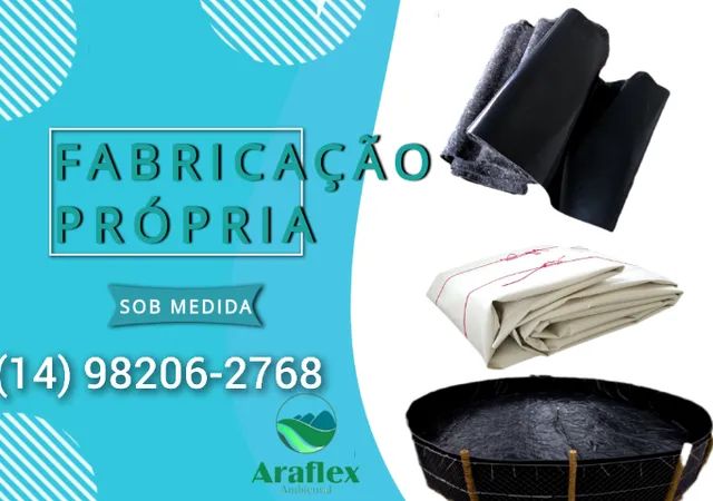 Tanque Circular Suspenso 60 Mil Litros Lona Pead Geomembrana Preta 800 micras - Foto 5