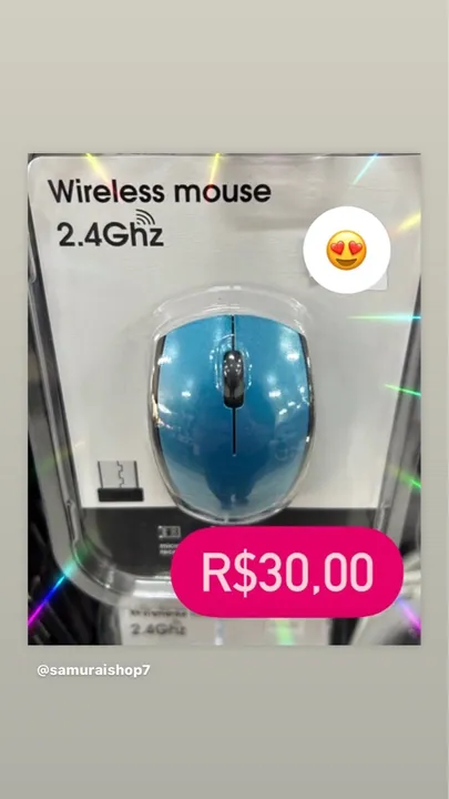 Mouse Sem Fio 2.4Ghz - Azul