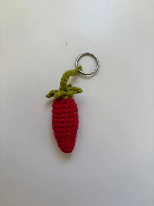 Chaveiro Pimenta Crochê - Foto 4
