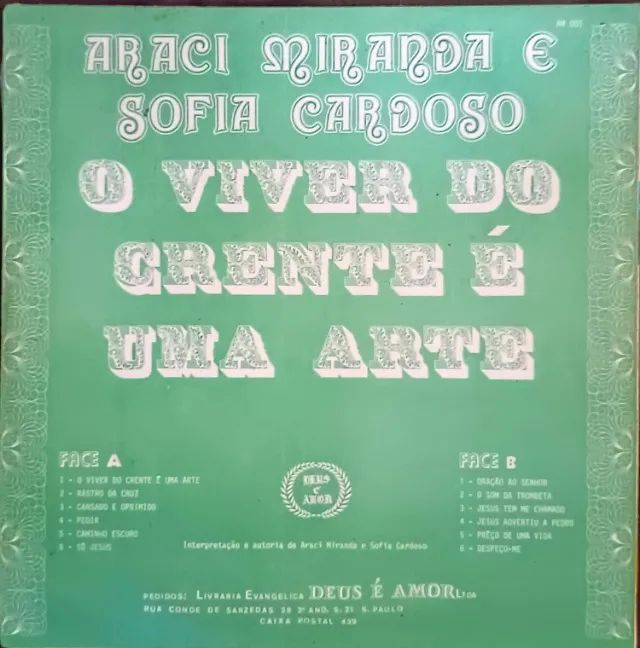 Lp Disco de Vinil Gospel Evangélico Araci Miranda e Sofia Cardoso - Raro - Foto 2