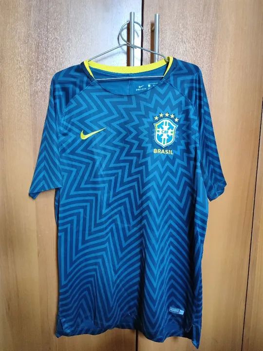 Camiseta Brasil Nike Pré jogo 2018- Original - G -  Dri-Fit