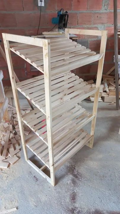 Prateleira de Pallet de pinus - Foto 4