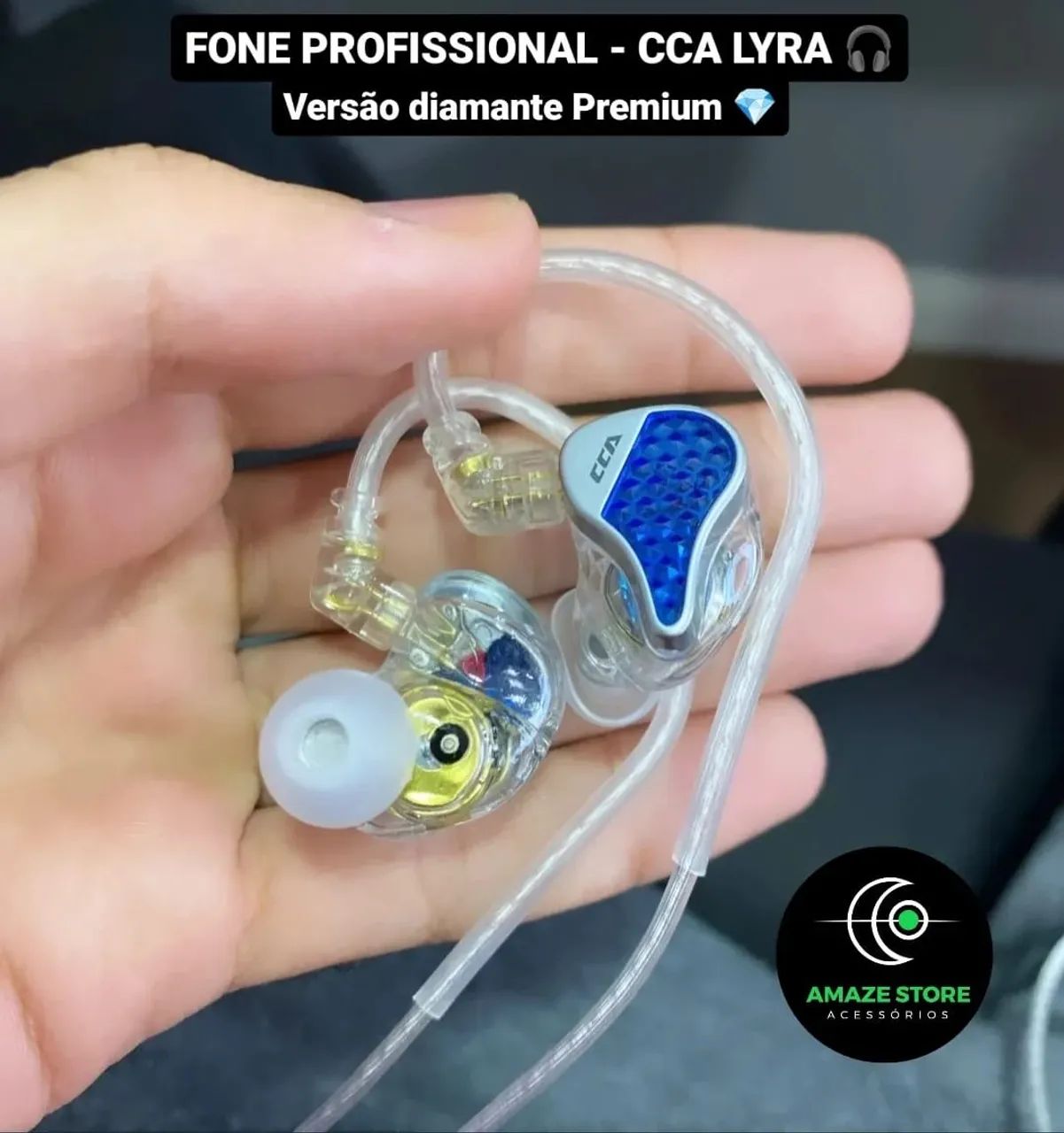 Fone CCA LYRA elegância, desempenho e tecnologia de ponta 4 drivers para retorno de palco  - Foto 3