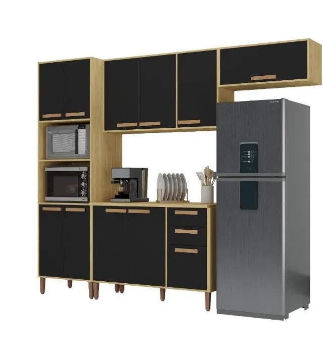 COZINHA MUNIQUE Altura: 221cm Largura: 263cm Profund: 53cm