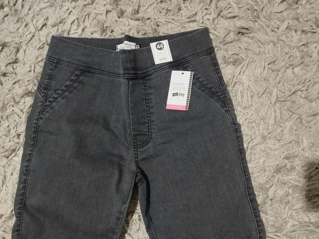 Calça Jeans Feminina Preta Beidê  - Foto 2