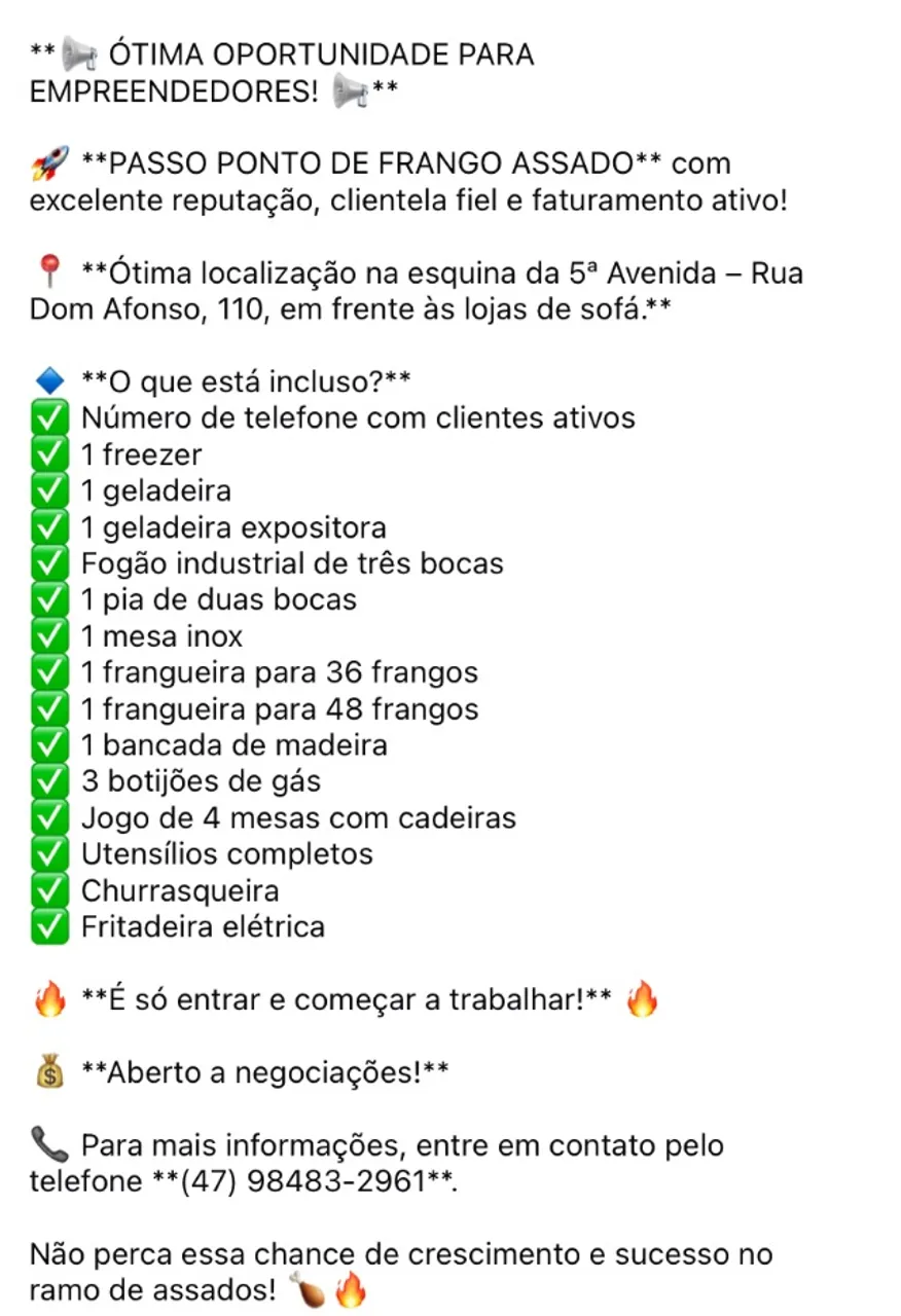 Passo ponto de frango assado