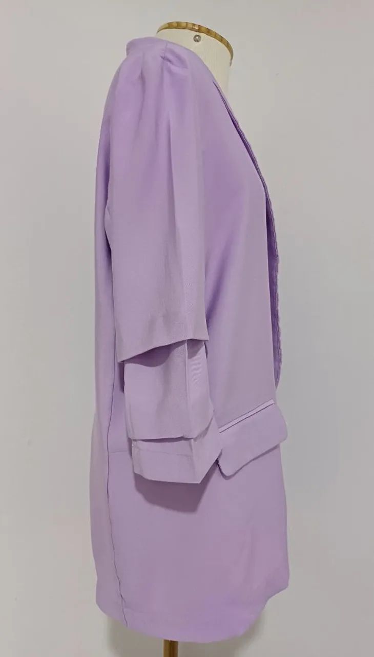 Blazer Alongado Feminino Lilás - Clockhouse C&A - Foto 2